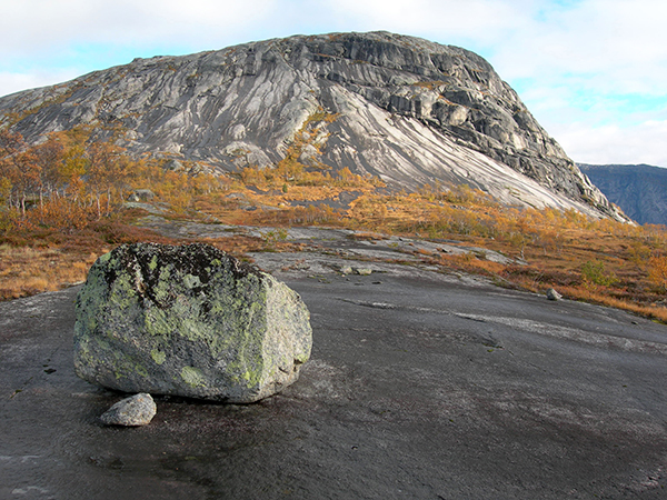 Scenic view of the Tysfjord granite at Memaurvatnet in north Norway, which has elevated REE concentrations.