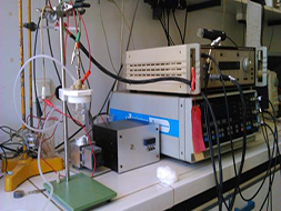 Cyclic voltammetry equipment for the reduction of rare earth metals.